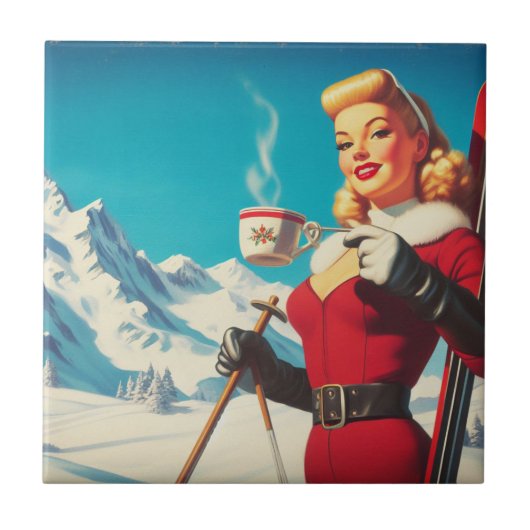  wintermeisje tegeltje (Voorkant)