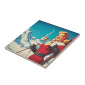  wintermeisje tegeltje (Zijkant)