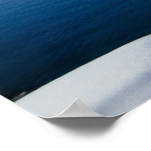 Wintermiddag bij het Tahoe II-meer Poster (Hoek)