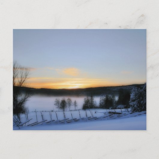Wintermiddag Briefkaart (Voorkant)