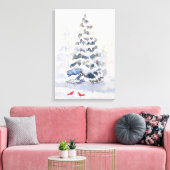 wintermiddag canvas afdruk (Insitu (Woonkamer))