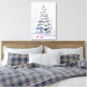 wintermiddag canvas afdruk (Insitu (Slaapkamer))