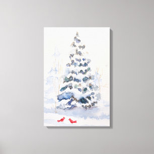 wintermiddag canvas afdruk