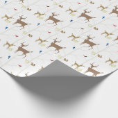 Wintermiddeneeuwse moderne dierscène met meer cadeaupapier (Hoek)