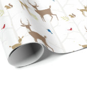 Wintermiddeneeuwse moderne dierscène met meer cadeaupapier (Rol Hoek)