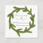 Winterminimalisme voorspelt hoeveel snoepjes informatiekaartje (Voorkant)