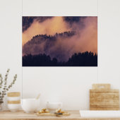 Wintermist in vallei bij zonsondergang van Morton Poster (Keuken)