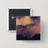 Wintermist in vallei bij zonsondergang van Morton Vierkante Button 5,1 Cm (Voorkant /achterkant)