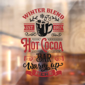 Wintermix hete cacao kerst raamsticker (Vel 2)