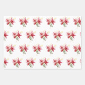 Wintermoerasbessen met rode feestdagen inpakpapier vel (Voorkant 2)