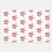 Wintermoerasbessen met rode feestdagen inpakpapier vel (Voorkant)