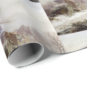  wintermolen sneeuwlandschap cadeaupapier (Rol Hoek)