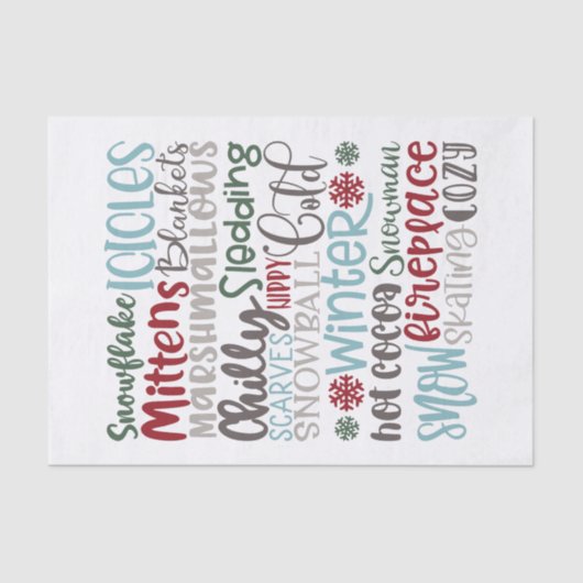Wintermomenten Tissuepapier (Voorkant)