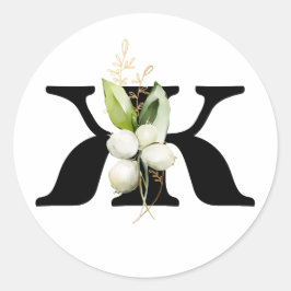 winterMONOGRAM Bulgaarse Cyrillisch alfabet Klasse Ronde Sticker