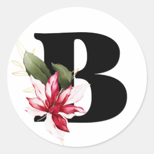 winterMONOGRAM Bulgaarse Cyrillisch alfabet Klasse Ronde Sticker