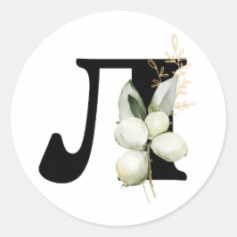 winterMONOGRAM Bulgaarse Cyrillisch alfabet Klasse Ronde Sticker