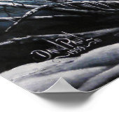 Wintermoonsneeuwscène canvas te koop poster (Hoek)