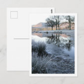Wintermorgen: Strandshag Bay, Derwentwater Briefkaart (Voorkant / Achterkant)