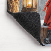 Wintermuis met boslantaarn muismat (Hoek)