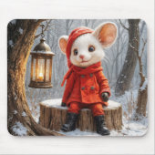 Wintermuis met boslantaarn muismat (Voorkant)