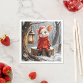 Wintermuis met boslantaarn servet (Insitu)