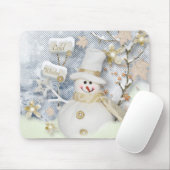 WinterMuismat/Snowman Muismat (Met muis)