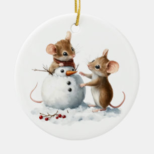 wintermuizen-Ornament Keramisch Ornament