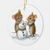 wintermuizen-Ornament Keramisch Ornament (Links)