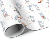 Wintermuizen vakantie cadeaupapier (Rol Hoek)