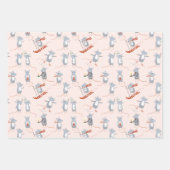 Wintermuizen vakantie inpakpapier vel (Voorkant 2)