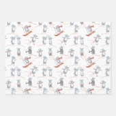 Wintermuizen vakantie inpakpapier vel (Voorkant)