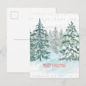 Wintermuziek Kerstboom Briefkaart (Voorkant / Achterkant)