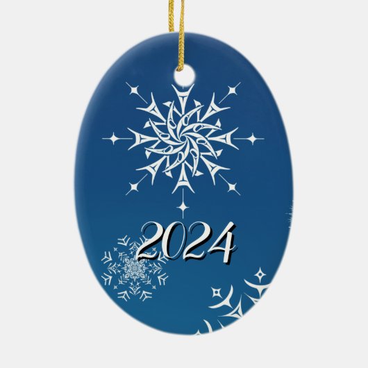 Winternacht 2024 keramisch ornament (Achterkant)