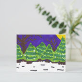 winternacht briefkaart (Staand voorkant)