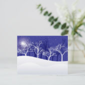 Winternacht Briefkaart (Staand voorkant)