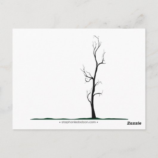 Winternacht Briefkaart (Achterkant)