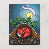 Winternacht Briefkaart (Voorkant)