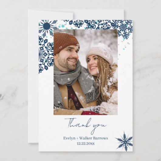 Winternacht dank je bedankkaart (Voorkant)