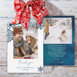 Winternacht dank je bedankkaart