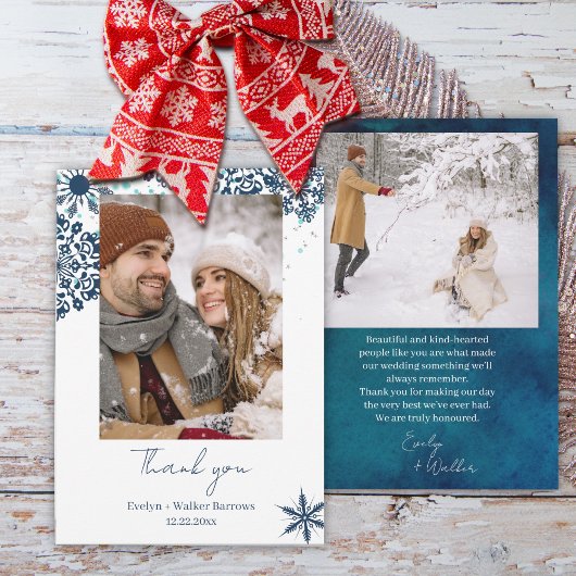 Winternacht dank je bedankkaart