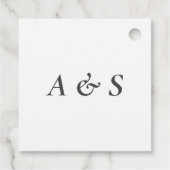 Winternacht & dennenboom Moderne Waterverf bruilof Bedankjes Labels (Achterkant)