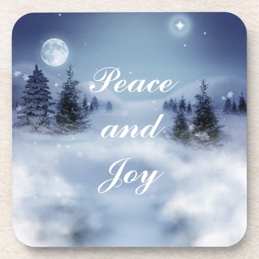 Winternacht Drankjes Onderzetter (Voorkant)