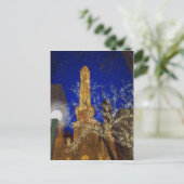 Winternacht in de watertoren briefkaart (Staand voorkant)