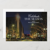 Winternacht in het centrum van Seattle Kaart (Voorkant / Achterkant)