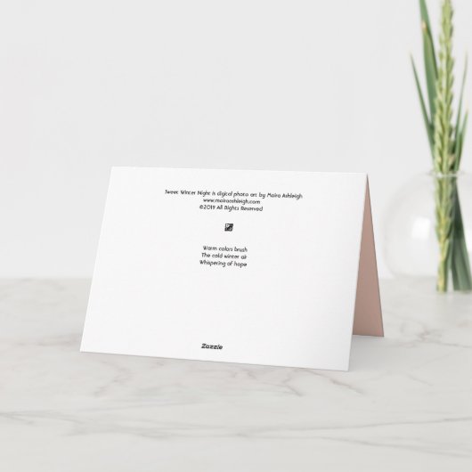 Winternacht Kaart (Achterkant)