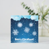 Winternacht, kerstkaart (Staand voorkant)