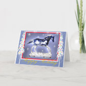 Winternacht kerstkaart feestdagen kaart (Voorkant)