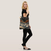 Winternacht landschap tote bag (Op model)