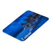 Winternacht met sneeuwbedekking in Letland Magneet (Linkerzijde)