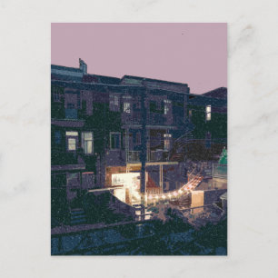 Winternacht :: Nuit d'hiver Briefkaart